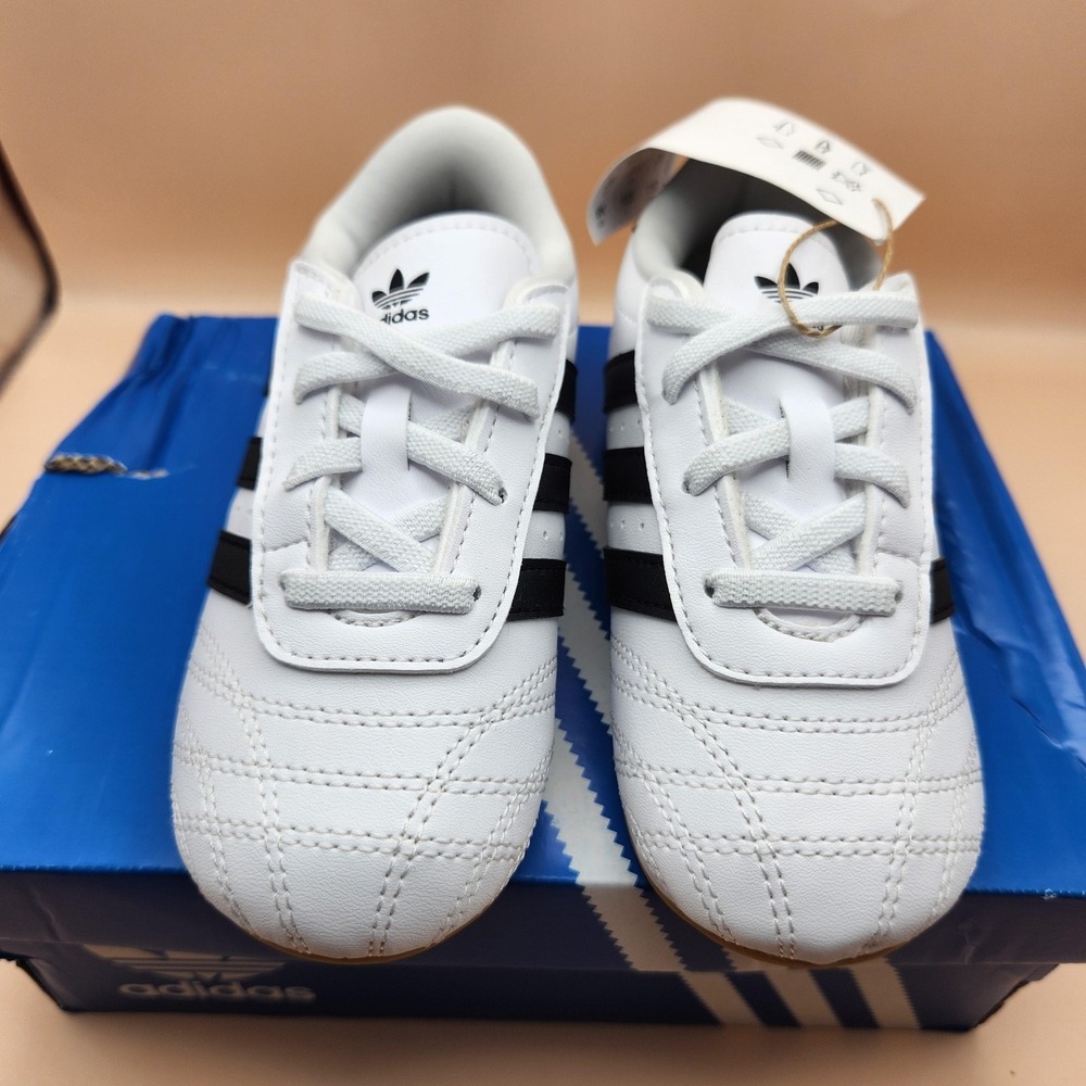 Adidas Taekwondo LA Shoes Kids Size 9K White Black Gum Originals JP9536 New